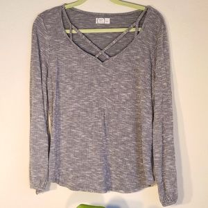 🌼🌻Gray 🌻🌼 Maurices Long Sleeve Fall Time Soft Relaxed Fit Top